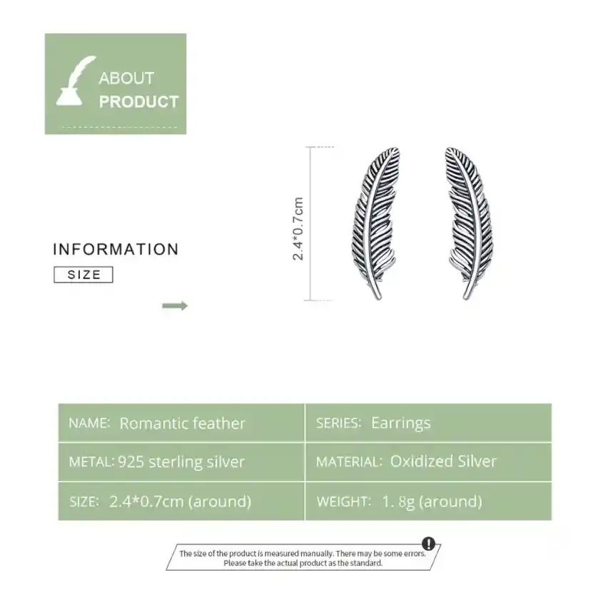 Aretes Hoja Planta Rama Para Mujer Fabricados En Plata 925