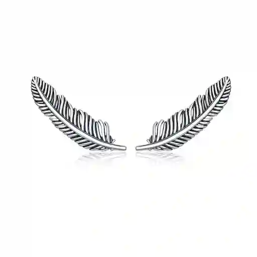 Aretes Hoja Planta Rama Para Mujer Fabricados En Plata 925