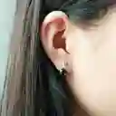 Aretes Pendientes Para Mujer Esmeralda Y Circones Plata 925