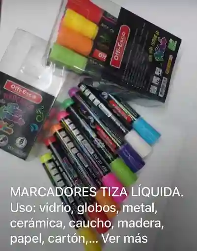 Marcador Tiza Liquida X 8 Unidades Colores Neon