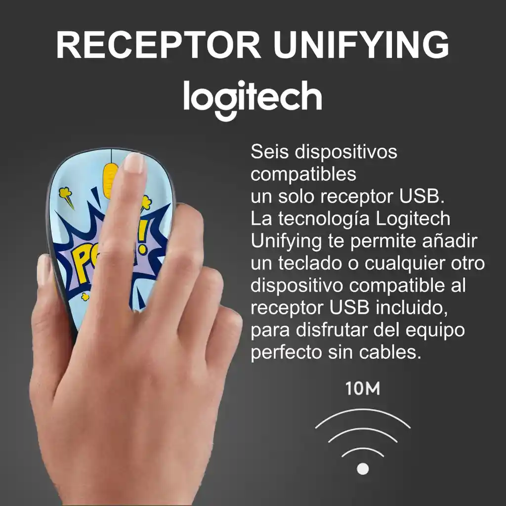 Logitech Mouse Inalambrico Con Unifying,Design Collection