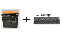 Combo Diadema Para Pc + Teclado Mini K1000