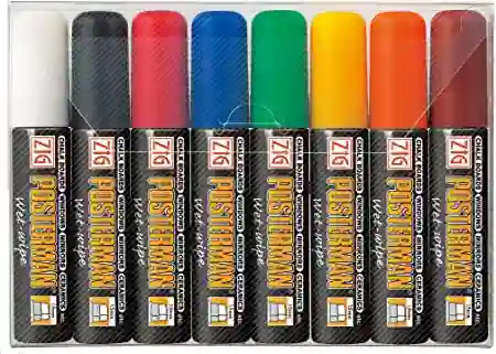 Paquete Marcador De Vinilo 15mm X8 Unds Surtido (sirve Para Globos, Vidrios Y Papel)