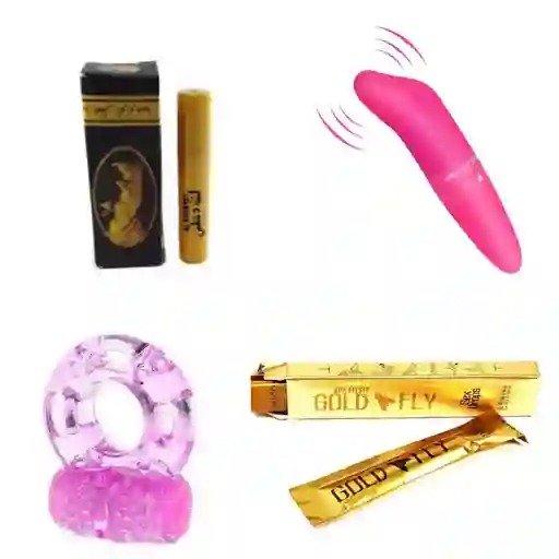 Rhino Bala Vibradora Punto G+Retardante Sexual Masculino En Spray Black+Anillo Vibrador Retardante+Potenciador Y Estimulante Sexual Femenino Gold Fly