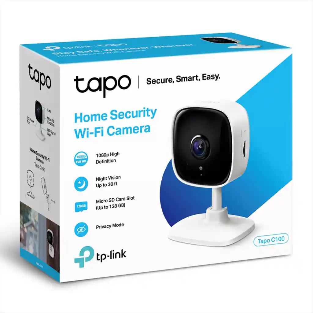 Tp-Link Camara Seguridad Wifi Alarma 1080P Audio,Tapo C100