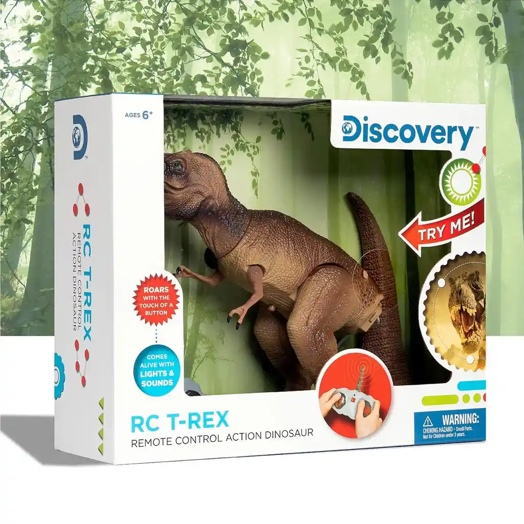 Dinosaurio T-rex Discovery Control Remoto Luces Y Sonidos