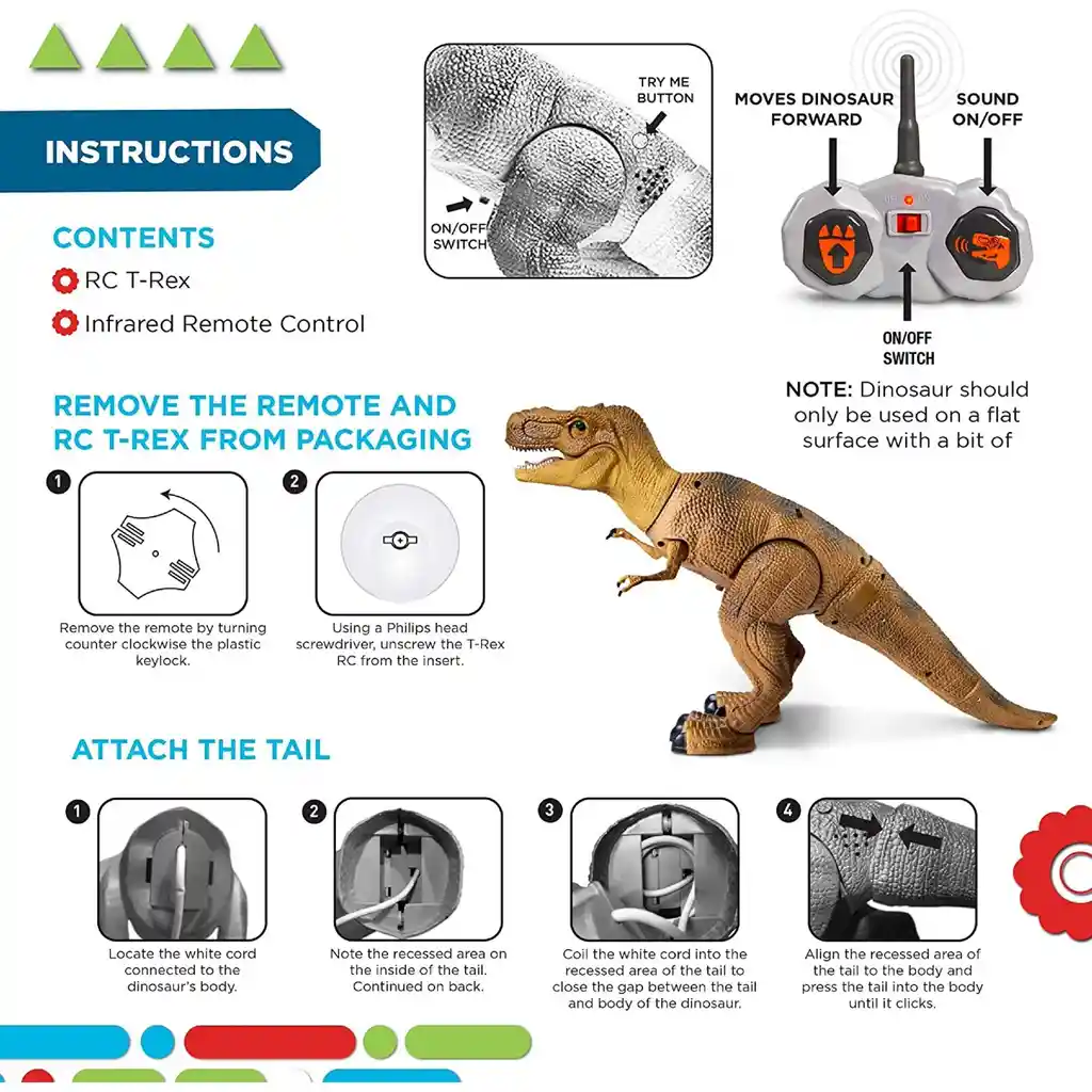 Dinosaurio T-rex Discovery Control Remoto Luces Y Sonidos