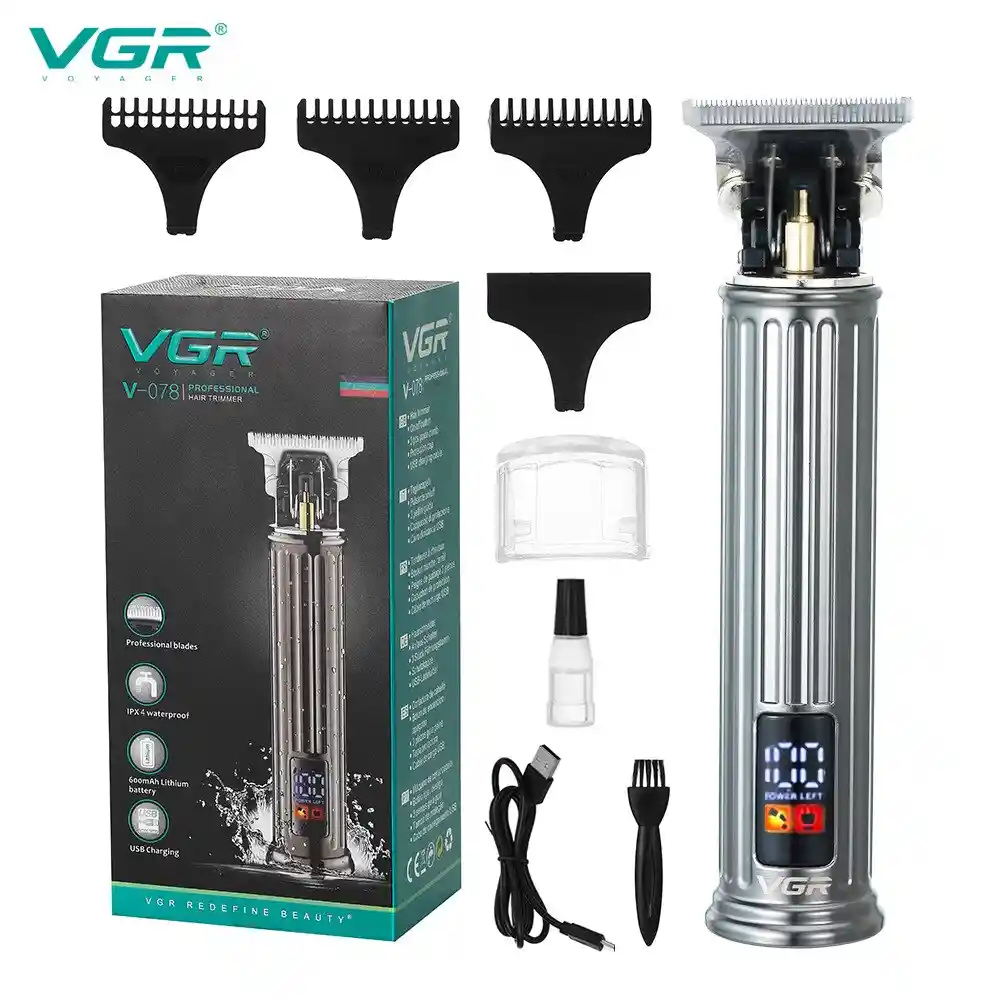 VGR Patillera Profesional Trimmer Original Potente Digital