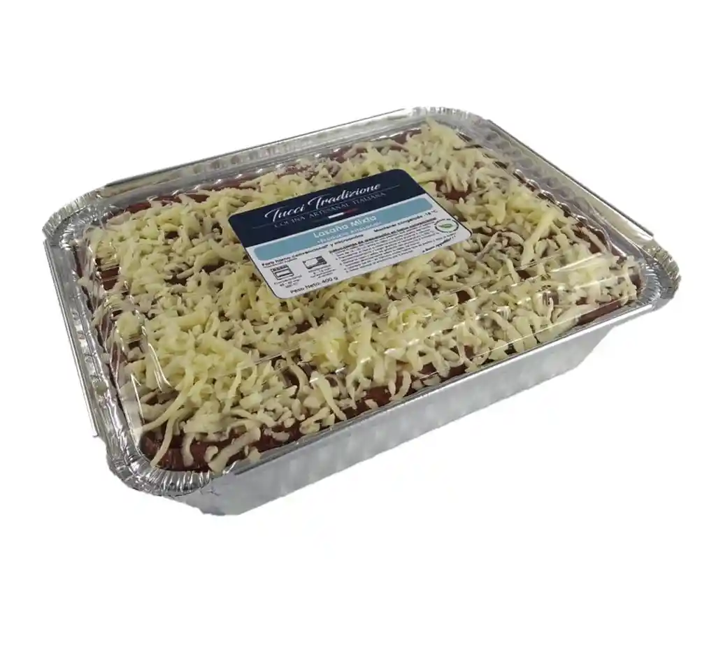 Lasaña Mixta Grande; 1,5 Kg - 4 Porciones Sugeridas (congelada)