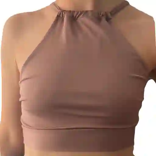 Blusa Cuello Alto Destapada Atras