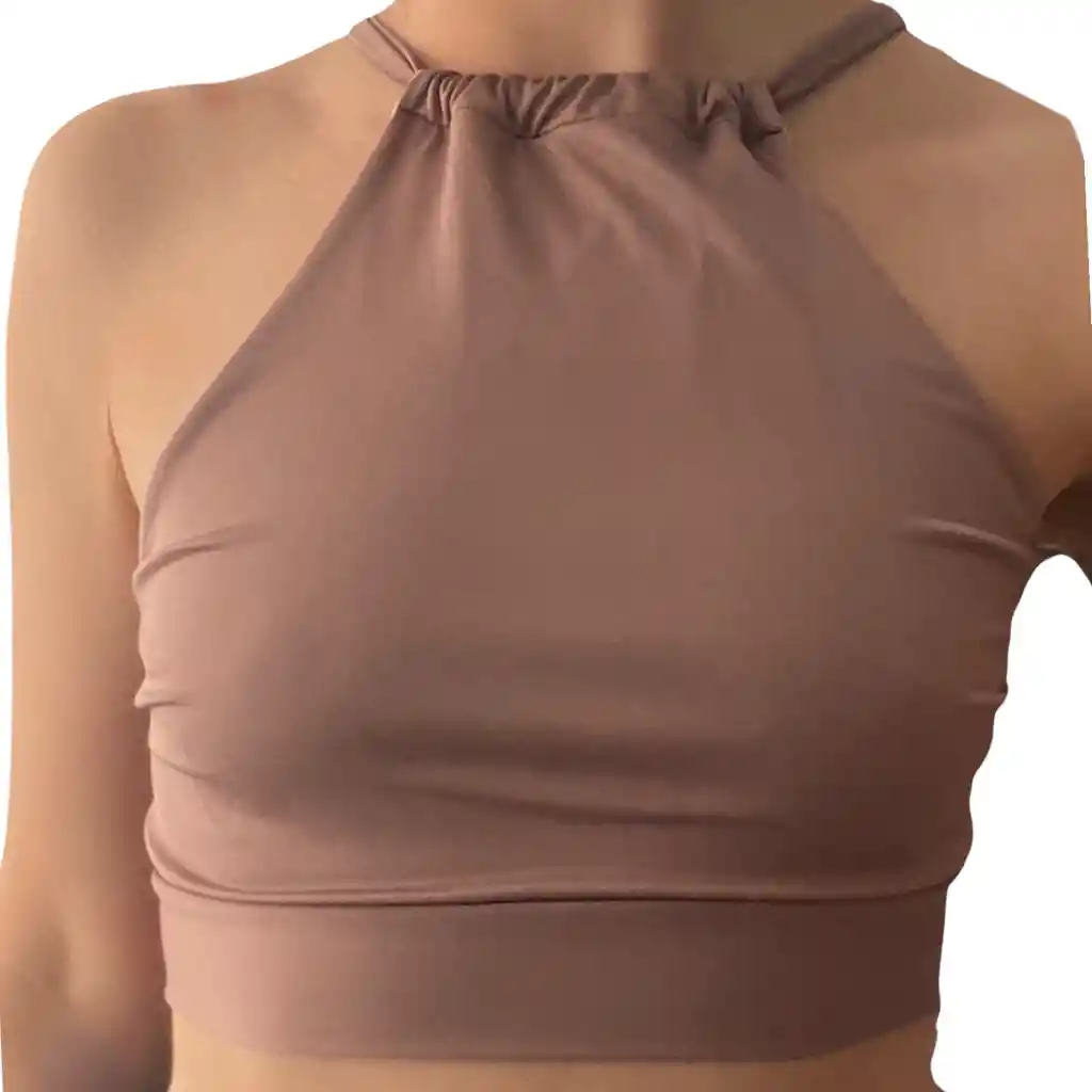 Blusa Cuello Alto Destapada Atras