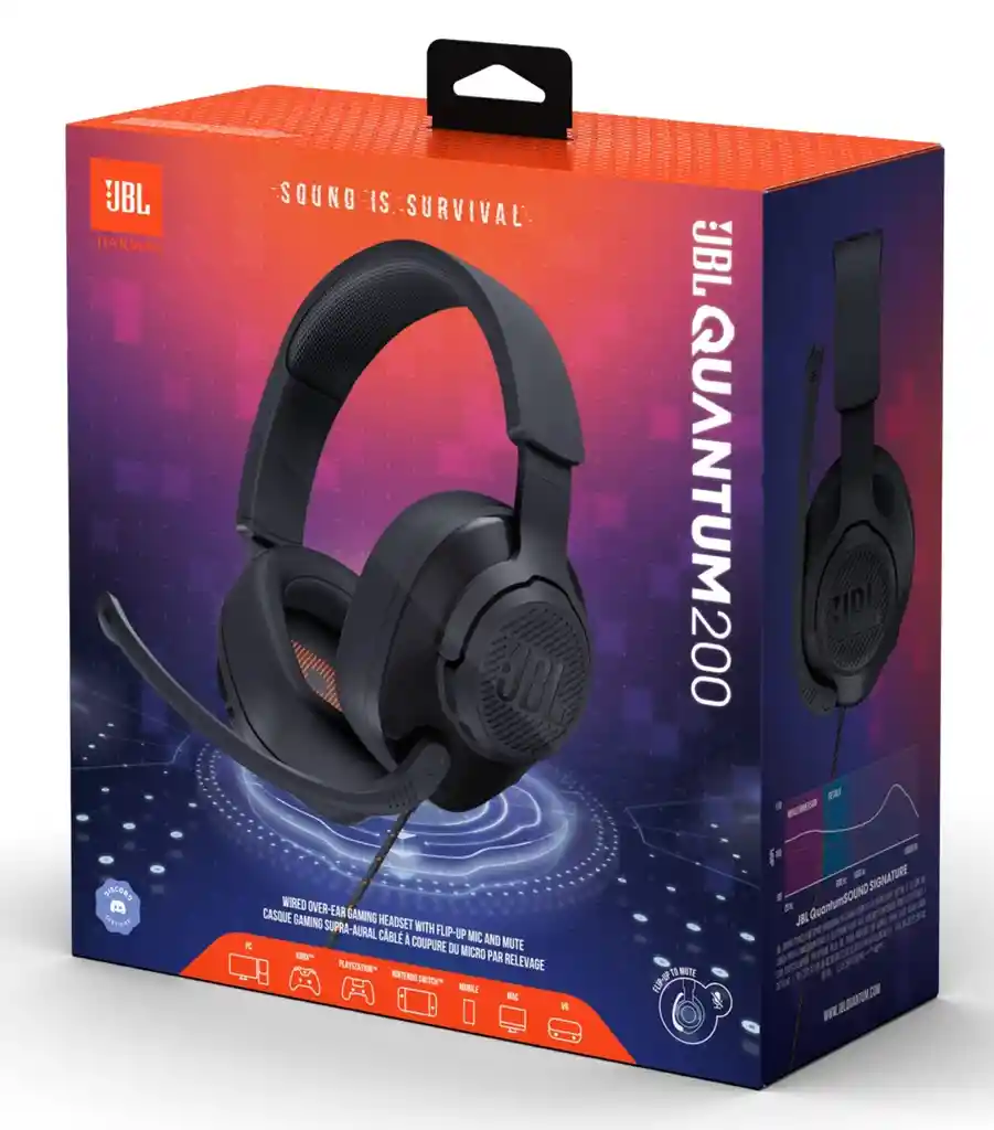 Jbl Audifonos Gamer Quantum 200 Negro