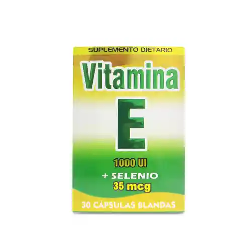 Vitamina E 1000 Ui + Selenio 35 Mcg Caja De 30 Capsulas Blandas