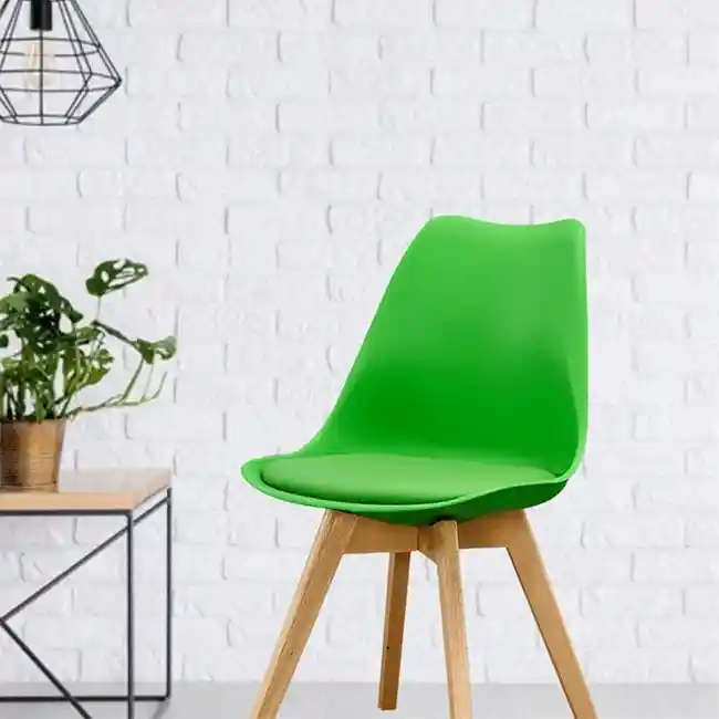 Silla Milano Tapizada Verde