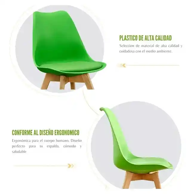 Silla Milano Tapizada Verde