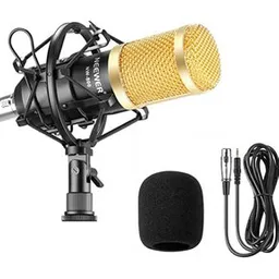 Microfono Condensador Nw-800 Con Accesorios De Base Mesa
