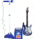 Guitarra Con Amplificador Juguete Color Azul.