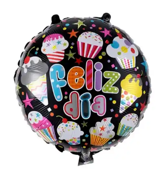 Globo Metalizado Feliz Dia Cupcake