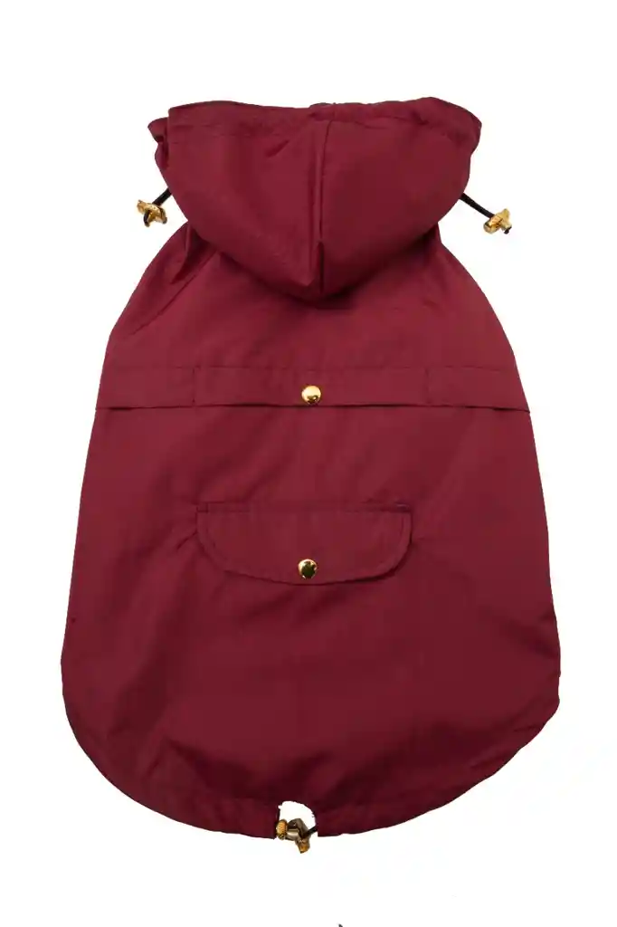 Chaqueta Impermeable Vino Tinto Xxs