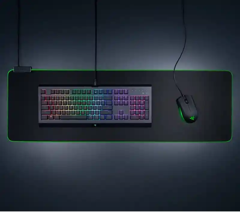 Rgb Tapete/Pad Mouse Gamer Almohadilla Larga Con Luces