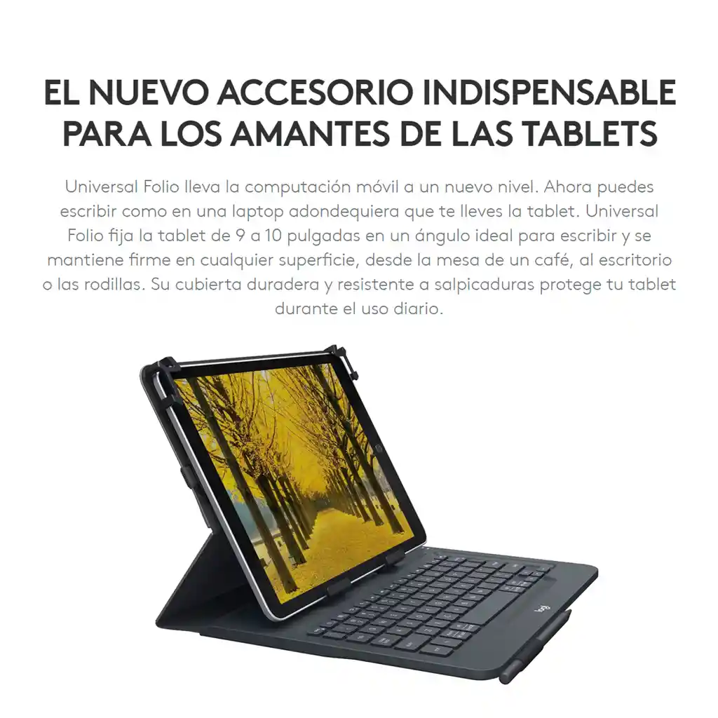 Logitech Folio Para Tablets Con Teclado Bluetooth Integrado,Ingles