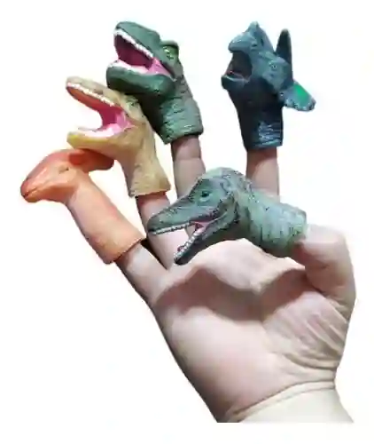 Títere Dinosaurio X 5 Para Los Dedos Regalo Niños