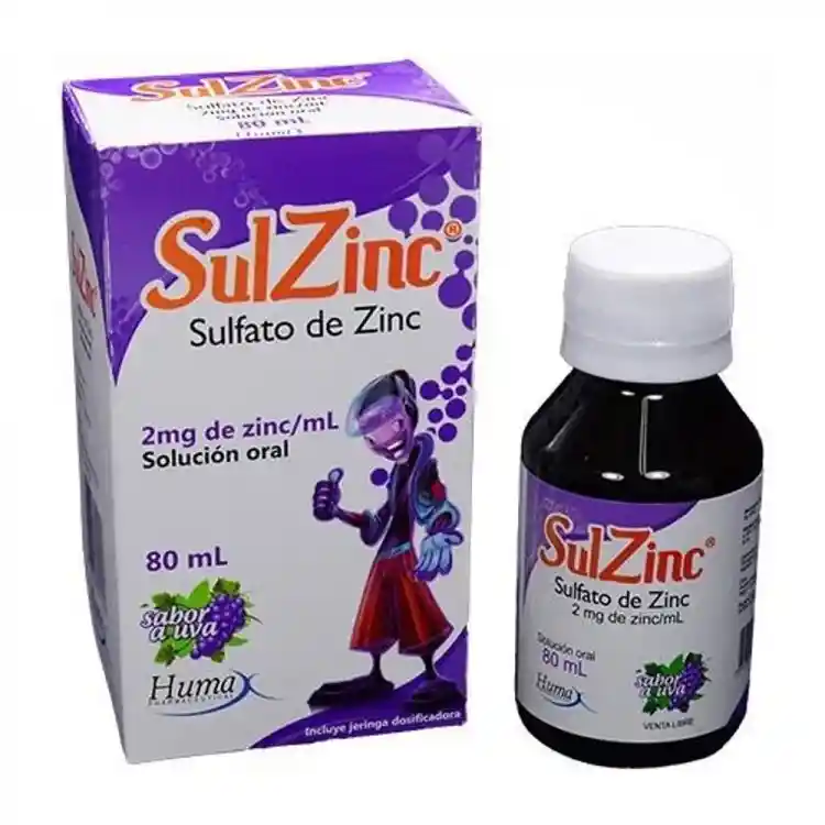 Sul Zinc 2mg De Zinc 80 Ml