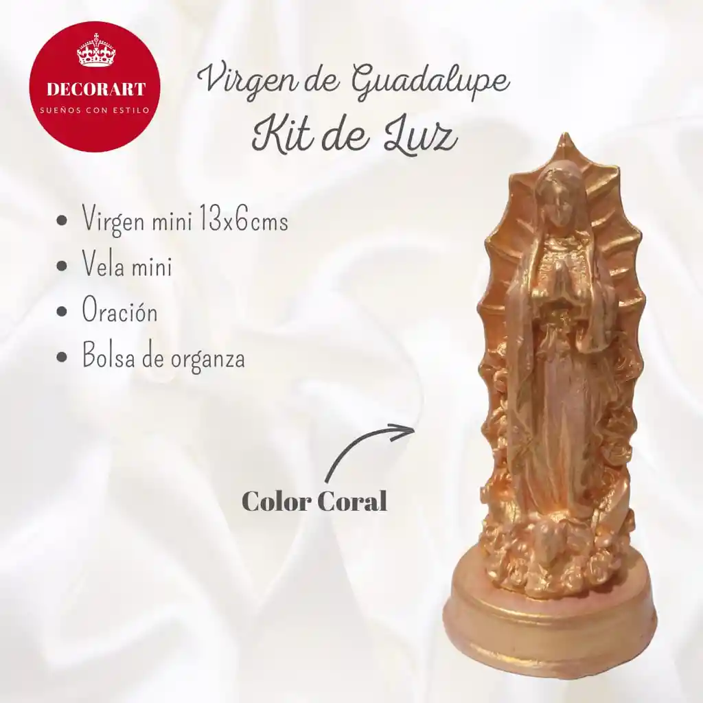 Kit De Luz Virgen Guadalupe Coral
