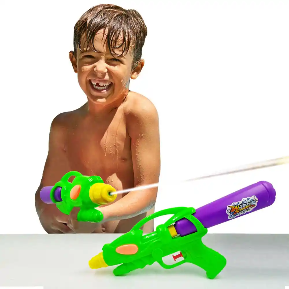 Super Pistola Lanzadora Agua Juguete Niños Water Gun