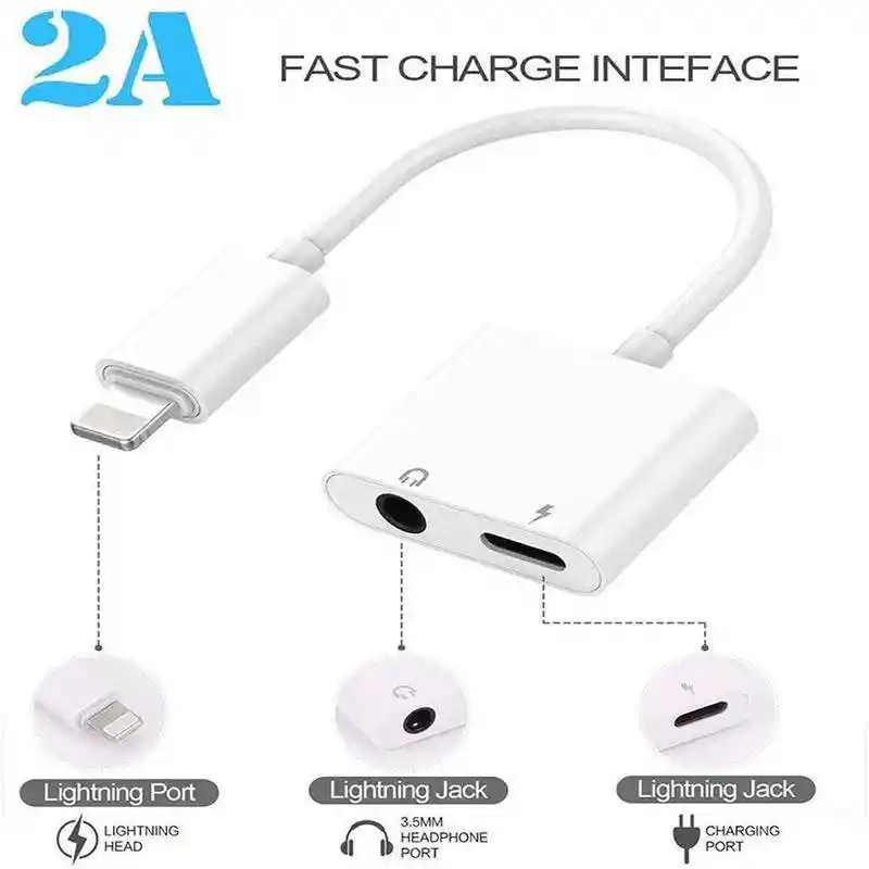 Adaptador Iphone 2 En 1 - Lightning/3.5mm