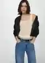 Top Cuadri Crudo Talla S Mujer Mango