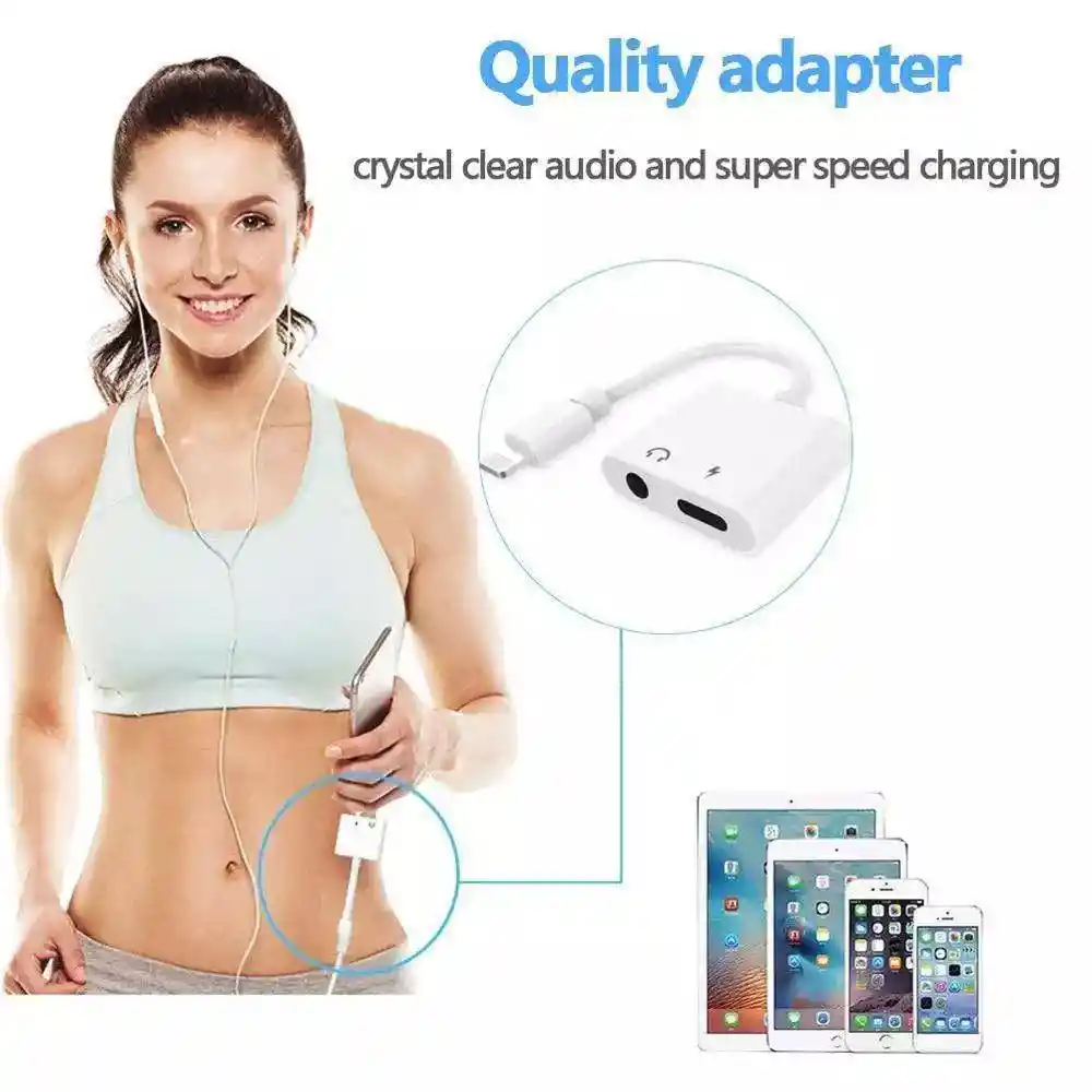 Adaptador Iphone 2 En 1 / Lightning-3.5mm