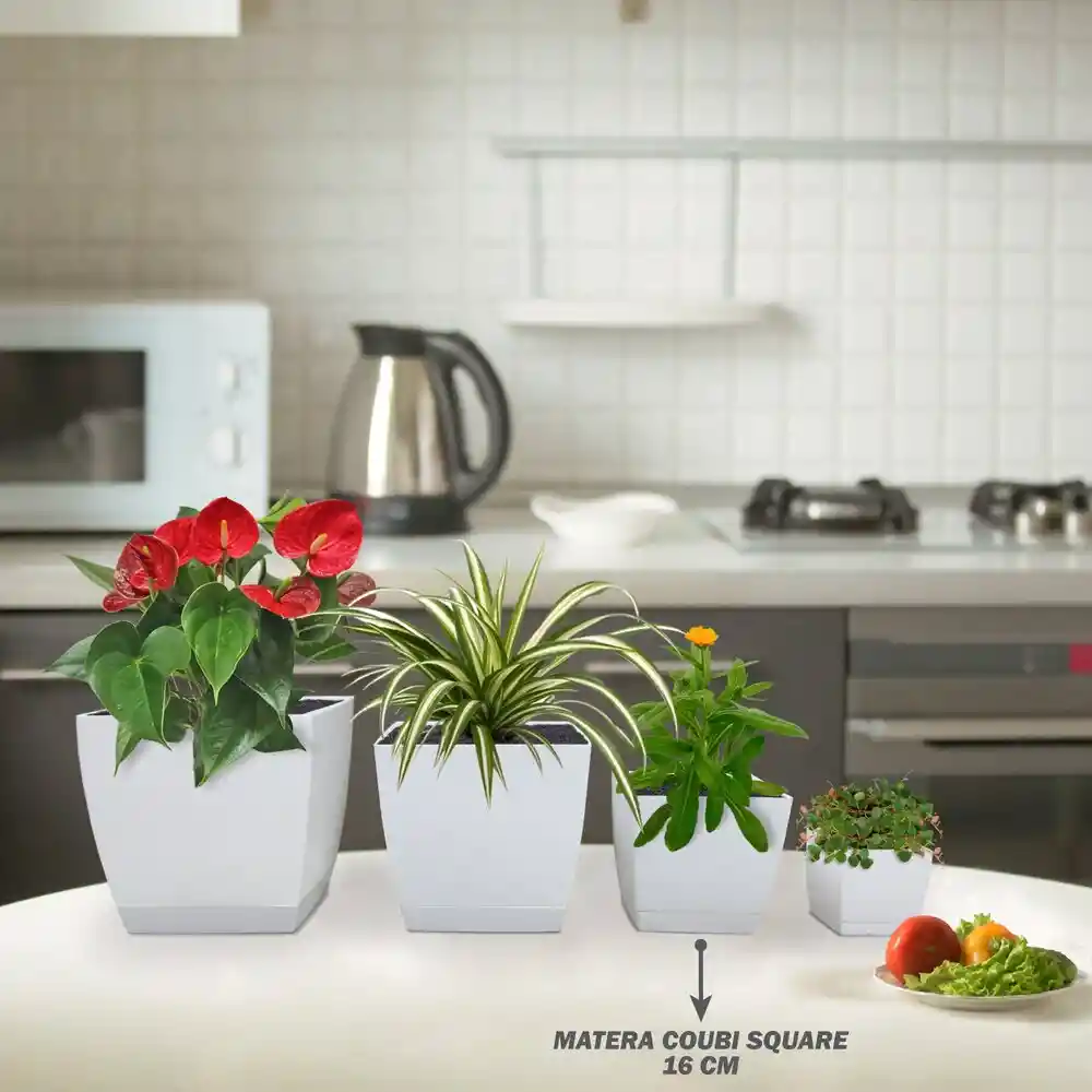 Matera Coubi Cuadrada 16 Cm Blanco