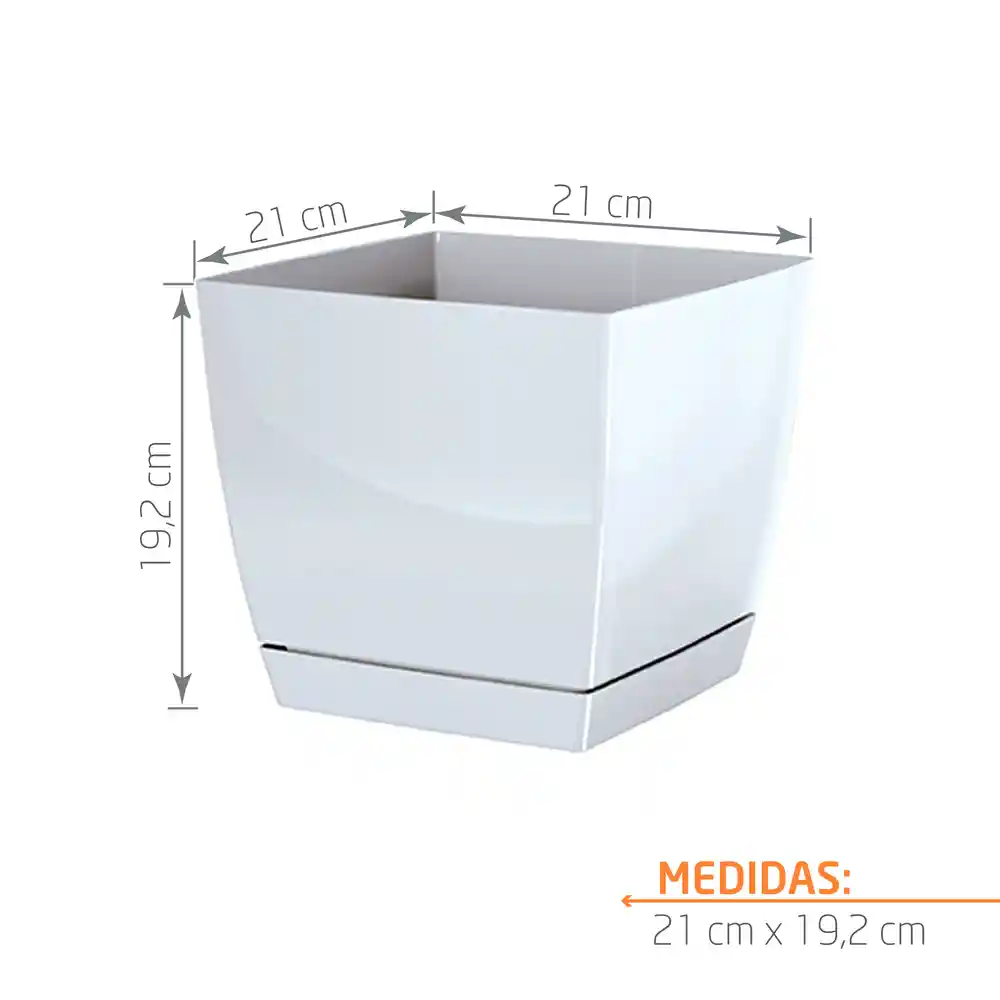 Matera Coubi Cuadrada 21 Cm Blanco