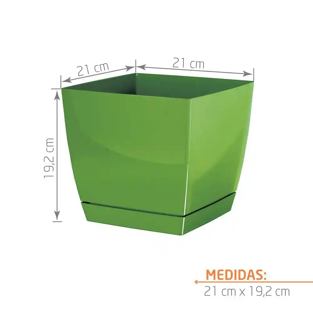 Matera Coubi Cuadrada 21 Cm Verde Oliva