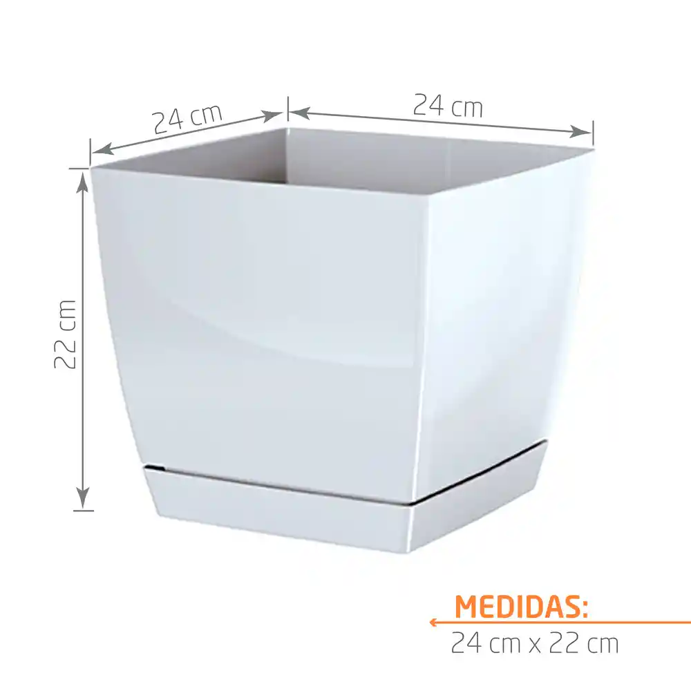 Matera Coubi Cuadrada 24 Cm Blanco