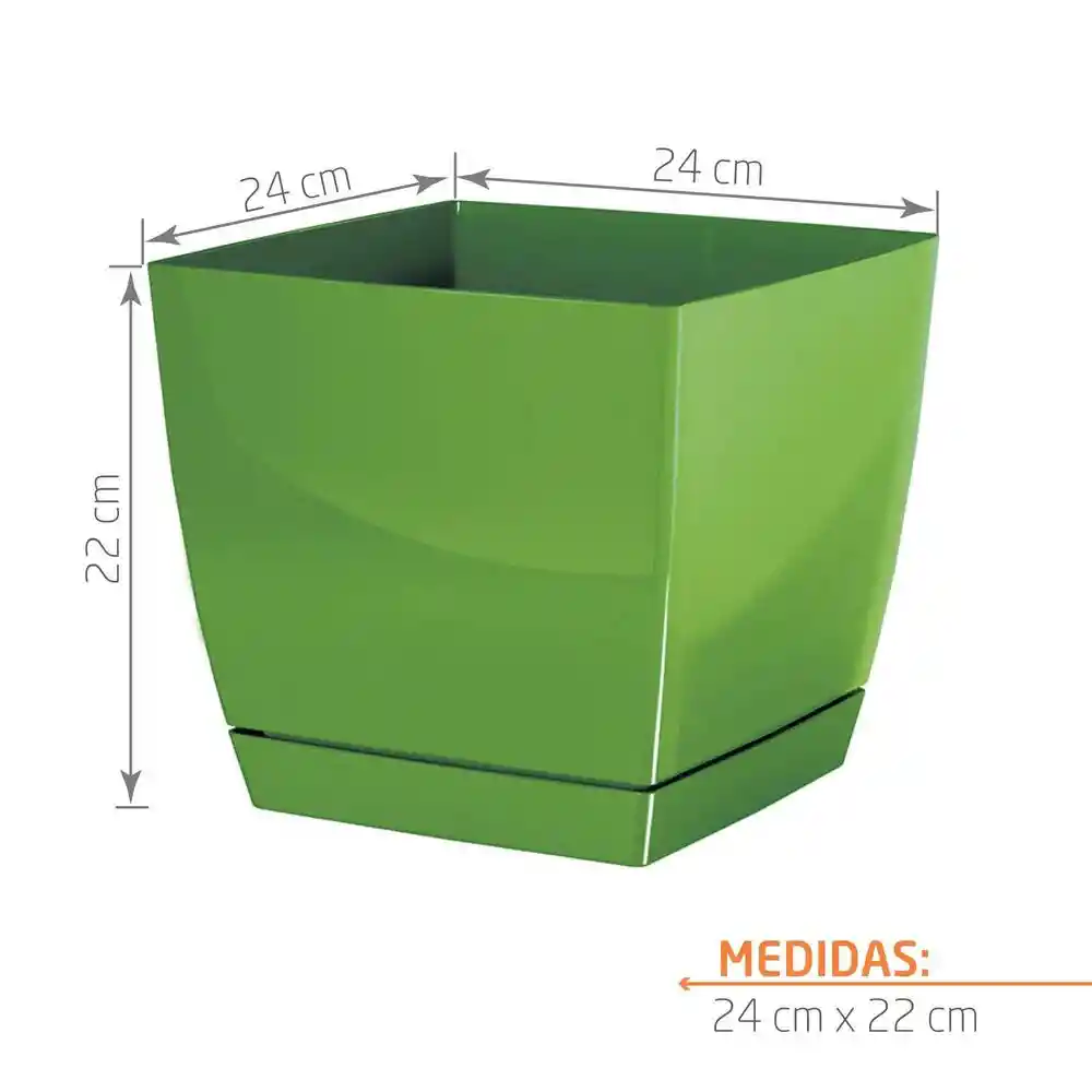 Matera Coubi Cuadrada 24 Cm Verde