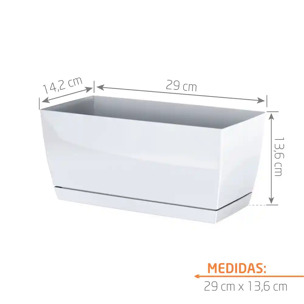 Jardinera Coubi 29 Cm Blanco