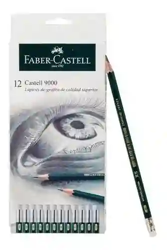 Caja Lapiz Faber Castell Arte X12 Unds Negro Hb-h-2h-4h-f-b-2b-3b-4b-5b-6b-8b.