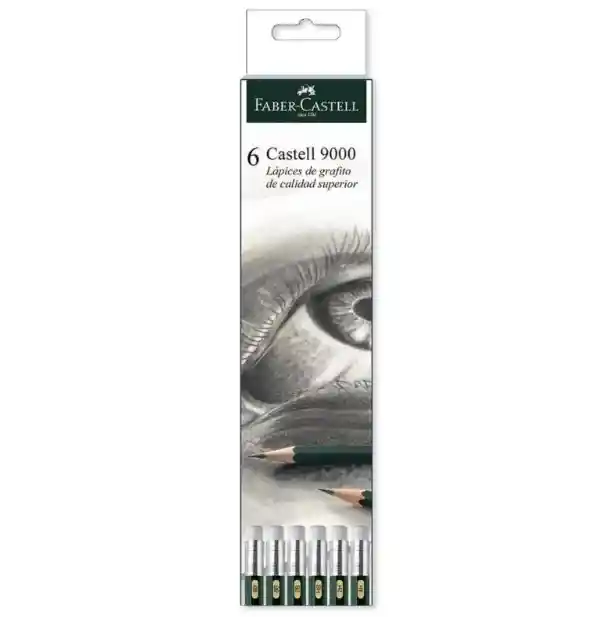 Faber Castell Caja Lapiz X6 Artistico 8b-6b-2b-hb-2h-4h