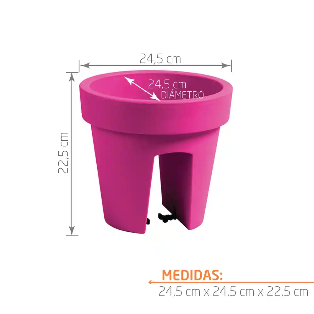 Matera Balcón Lofly 25 Cm Fucsia