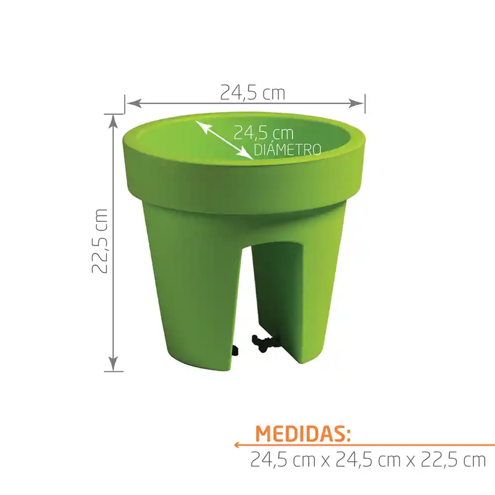 Matera Balcón Lofly 25 Cm Verde