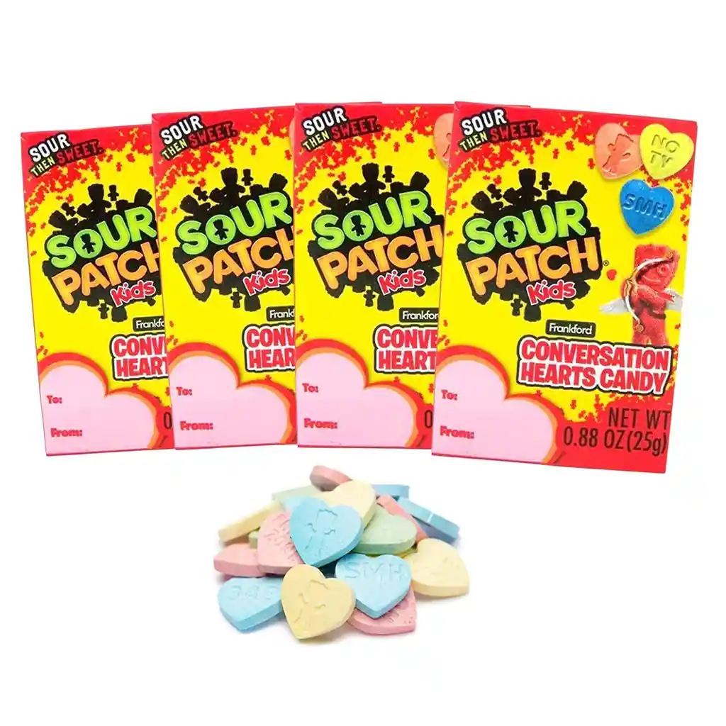 Bolsa Sour Patch Kids Corazon X 4 Cajas 25g C/u Edición Especial