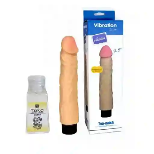 Vibrador Realista Lure+lubricante Neutro Toko