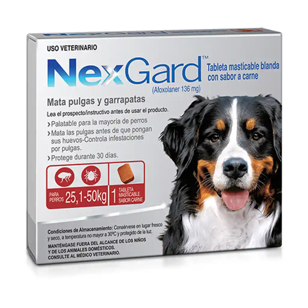 Nexgard Antipulgas Para Perros De 25.1 A 50 Kg