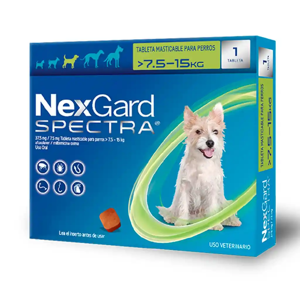 Nexgard Spectra Antipulgas Para Perros De 7.5 A 15 Kg