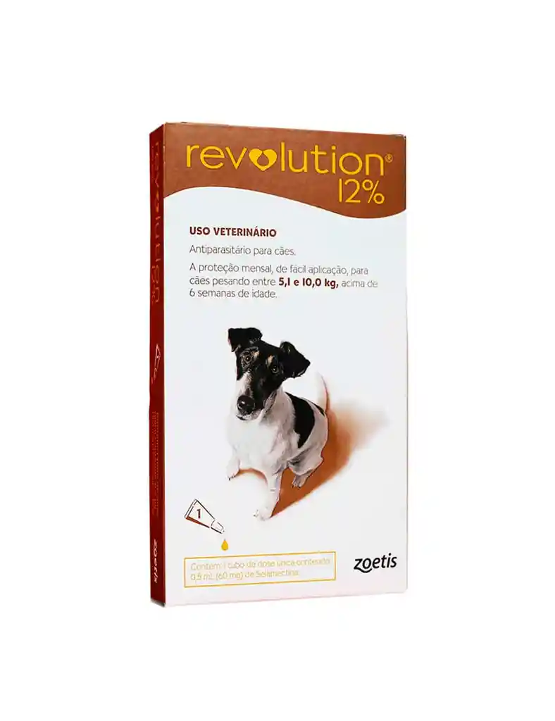 Revolution 12%. Antiparasitario Perros. De 5.1 A 10 Kg.