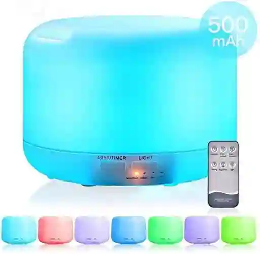 Difusor Aroma Grande 500 Ml Ambientador Luz Led Colores