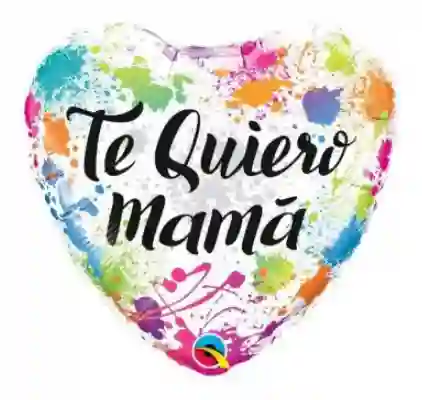 Feliz Dia Mama Globo Metalizado Corazon Colores Te Quiero Mama