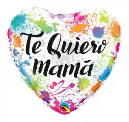 Feliz Dia Mama Globo Metalizado Corazon Colores Te Quiero Mama